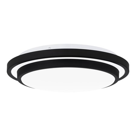 QUOIZEL Irving Integrated LED Matte Black Semi-Flush Mount IVG1614MBK